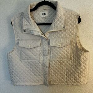 BKE Quilted Vest in Cream